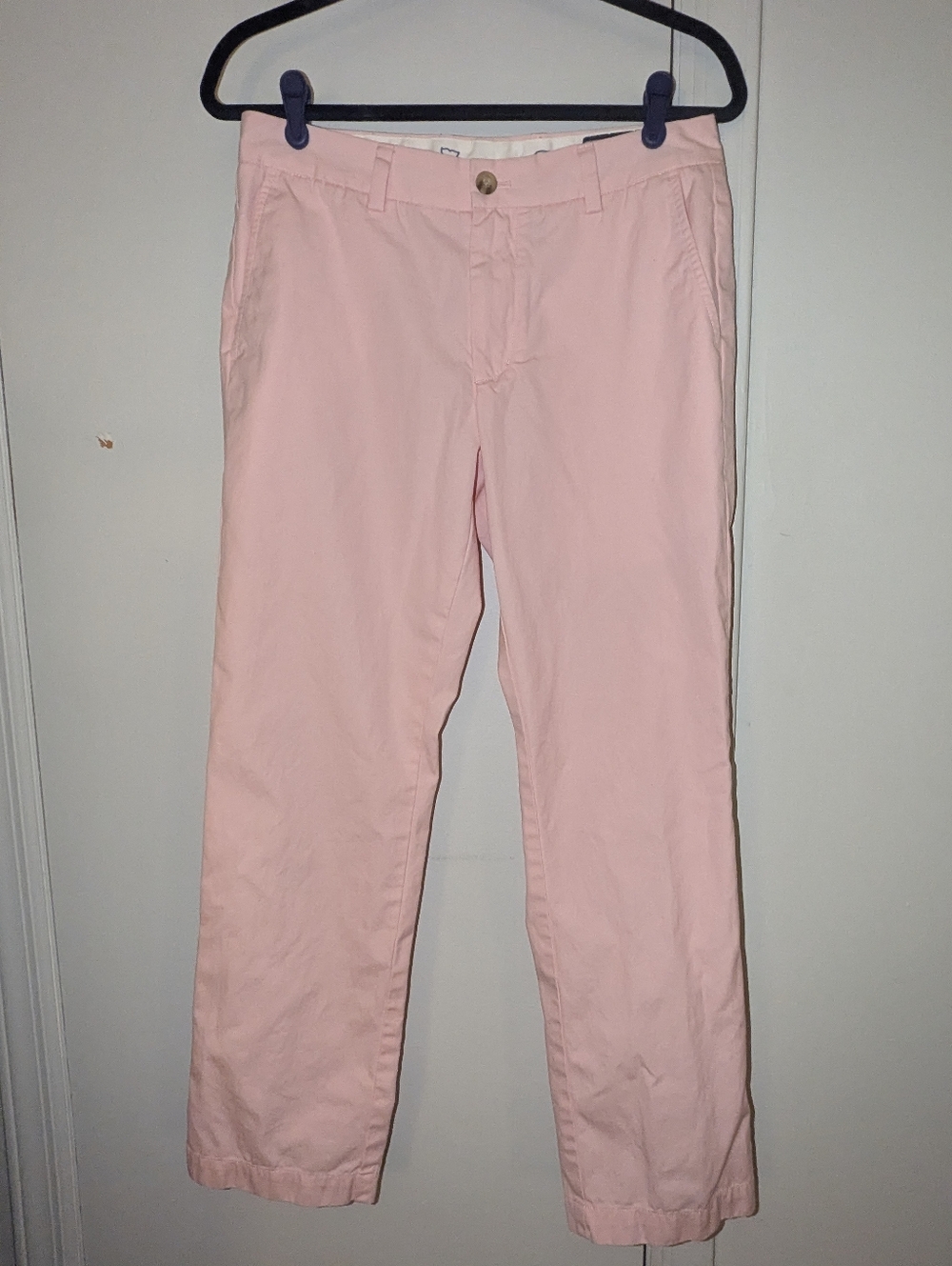 MENS VINEYARD VINES 30X30 PINK SLIM FIT BREAKER PANTS